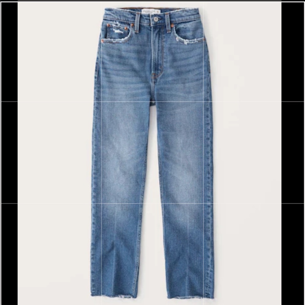 Abercrombie Ultra High Rise Ankle Straight Jeans
